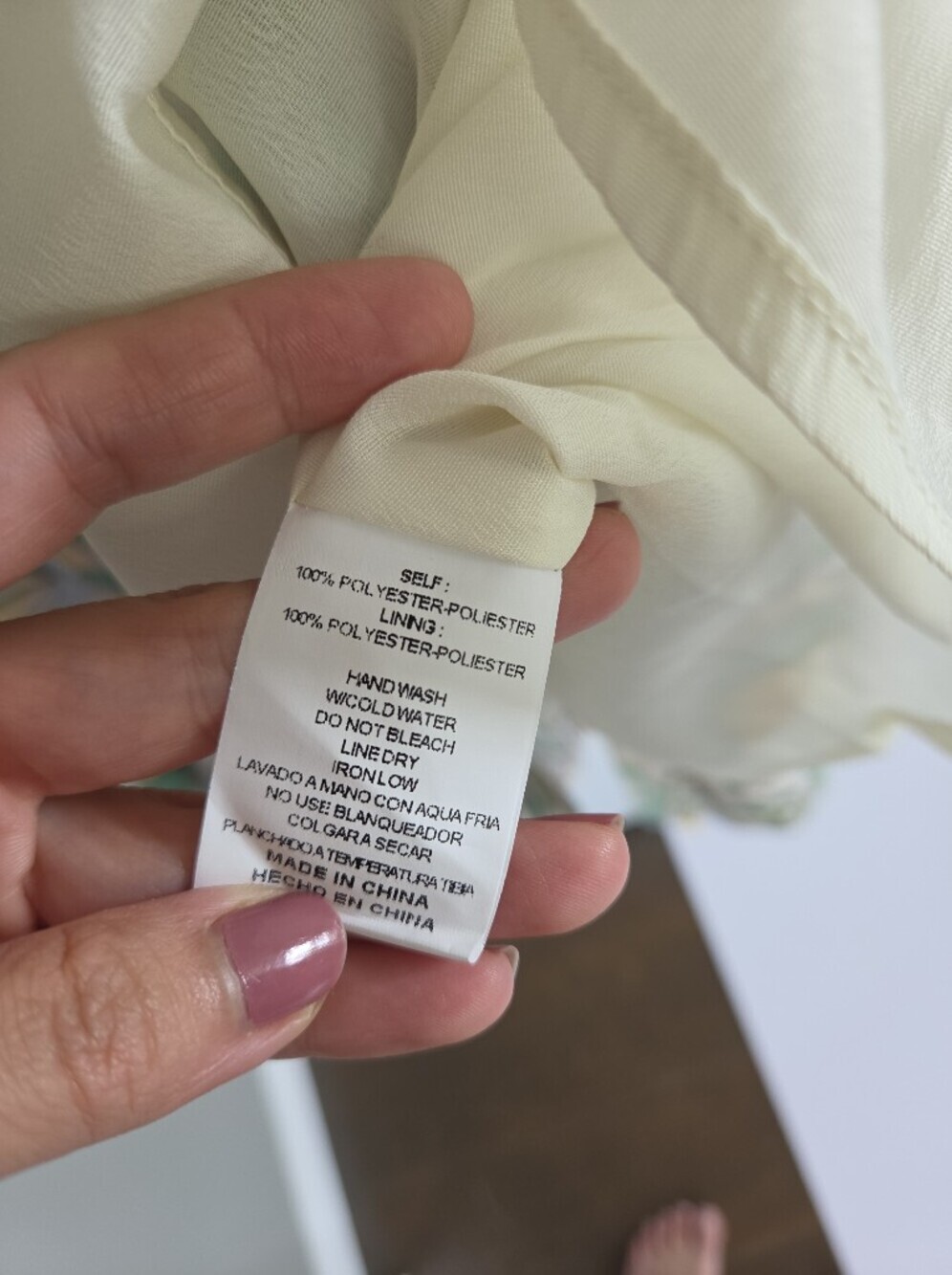 NWT &merci v neck flutter sleeve pastel floral tiered skirt cutout smock back S - Picture 9 of 14